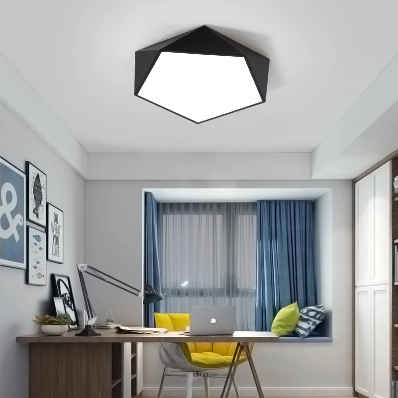 

Потолочный светильник из кованого железа, с вырезами, в форме алмаза, высокое качество, не хрупкая прямоугольная простота