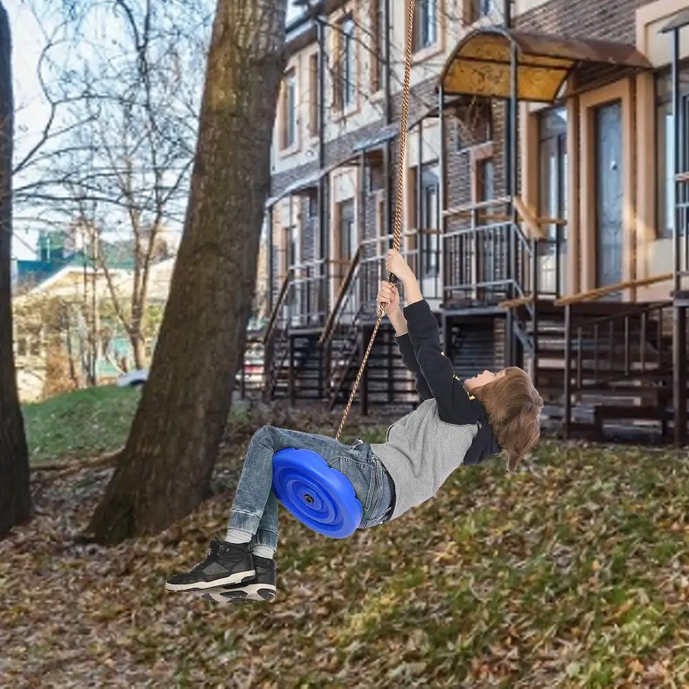 

Children Toy Swing Pedal Shape Disc Tree Swing Rope Hanging Swing Thickened Disc Swing For Kid Adult Outdoor Backyard Playground