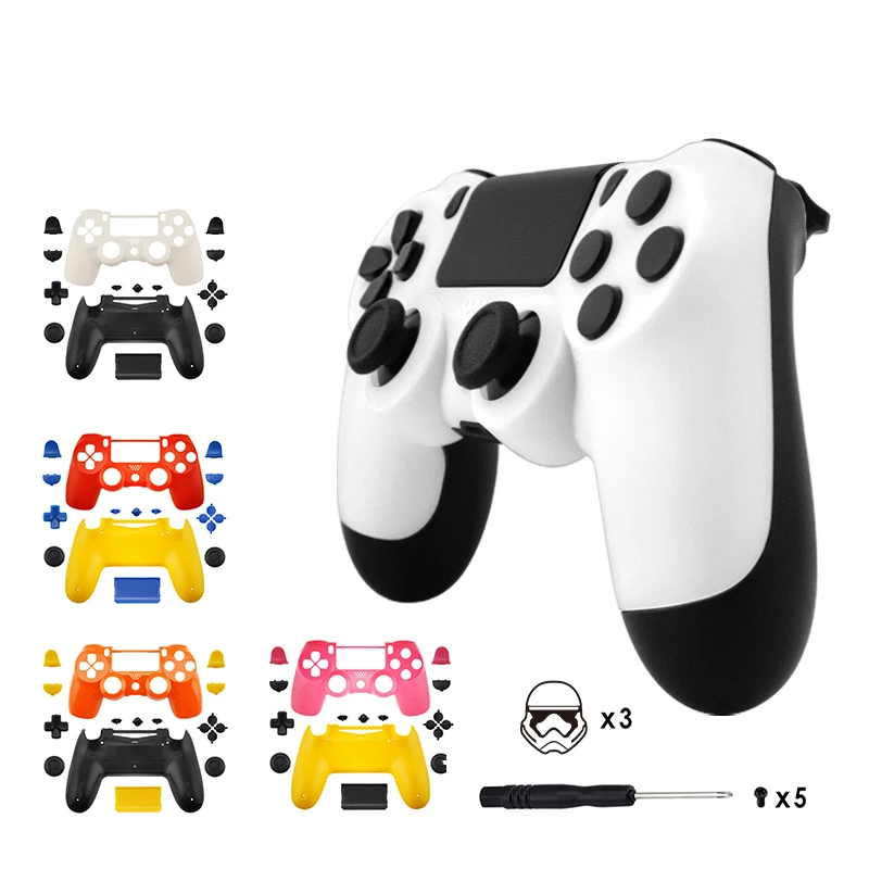 Сменный Чехол RETROMAX для контроллера PS4 Slim/Pro JDM 040 полный комплект оболочек и кнопок