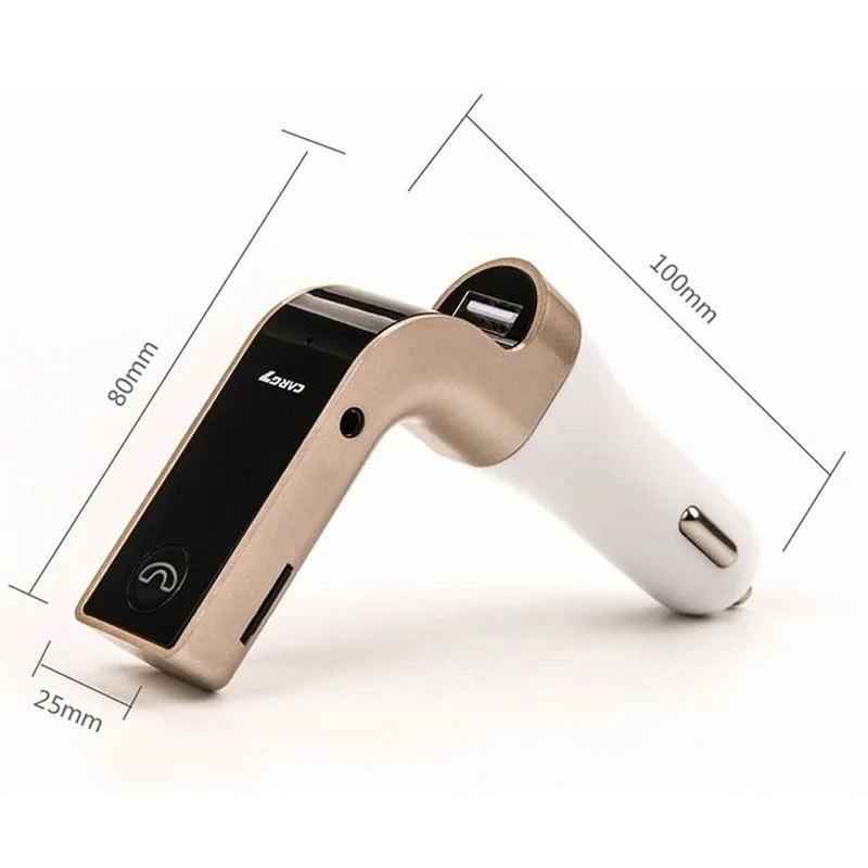 

Wireless Bluetooth Car Kit Handsfree FM Transmitter USB Car Charger Adapter MP3 Player W/ MIC Car Bluetooth Auks