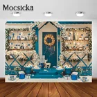 Рождественские фоны Mocsicka для фотосъемки на открытом воздухе, Рождественский фон для детских праздников, фотостудии