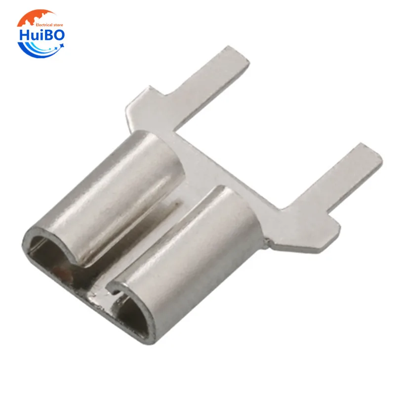 

50/100pcs 6.3 circuit board plug spring PCB soldering piece 250 soldering terminal thickness 0.8 PCB welding sheet