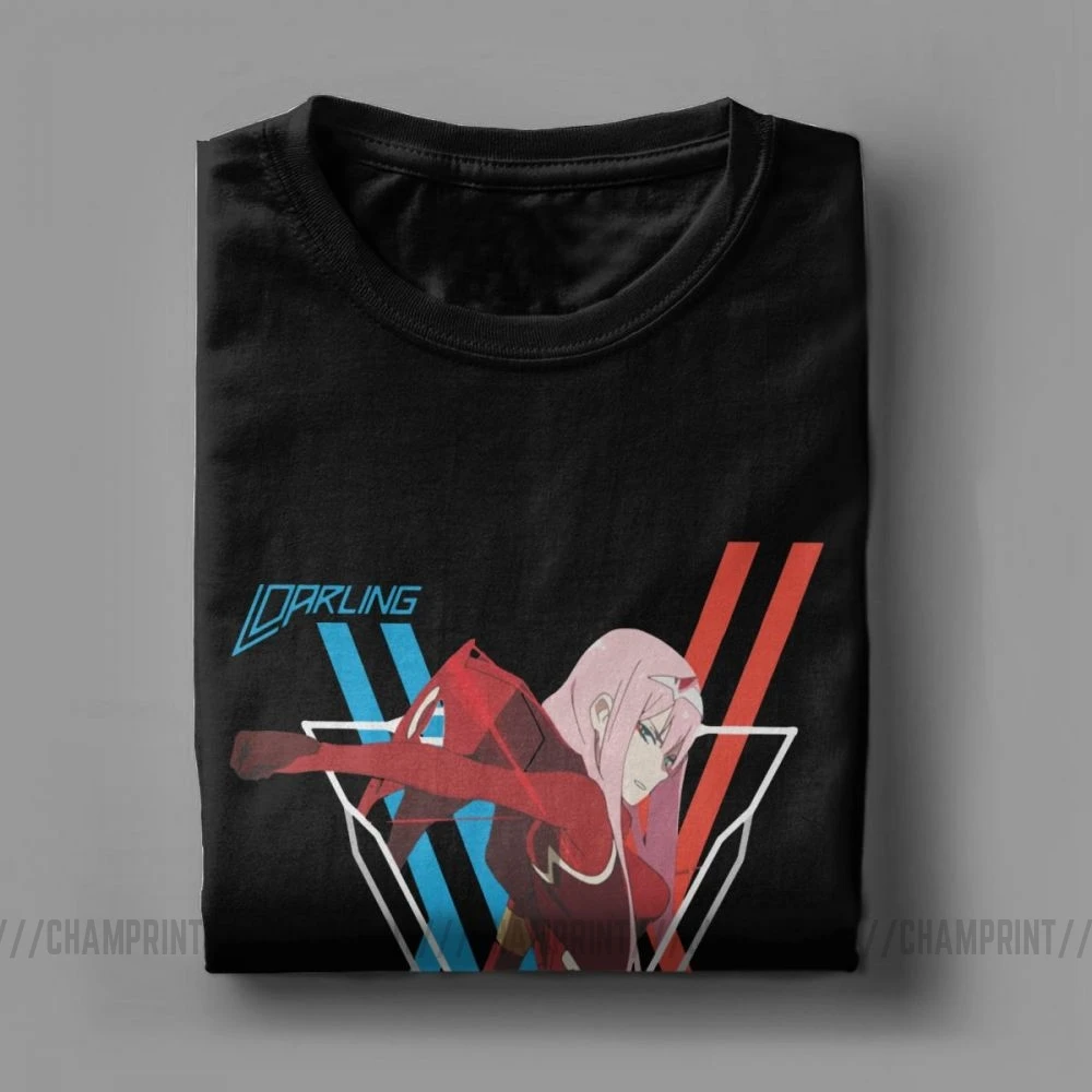 Darling 002 In The Franxx Zero Two футболка для мужчин с короткими рукавами хлопковая винтажные