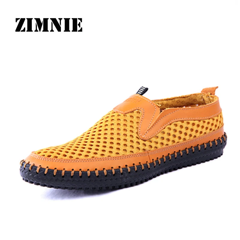

ZIMNIE 2021 Summer Breathable Hollow Shoes Soft Comfortable Men's Casual Shoes Fashion Footwear Shoes Men Big Plus Size 38~48