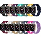 Ремешок для часов Apple Watch Series 6, 5, 4, 3, 2, 1, SE, силиконовый водонепроницаемый ремешок для iWatch 38, 40, 42, 44 мм, Аксессуары для браслета
