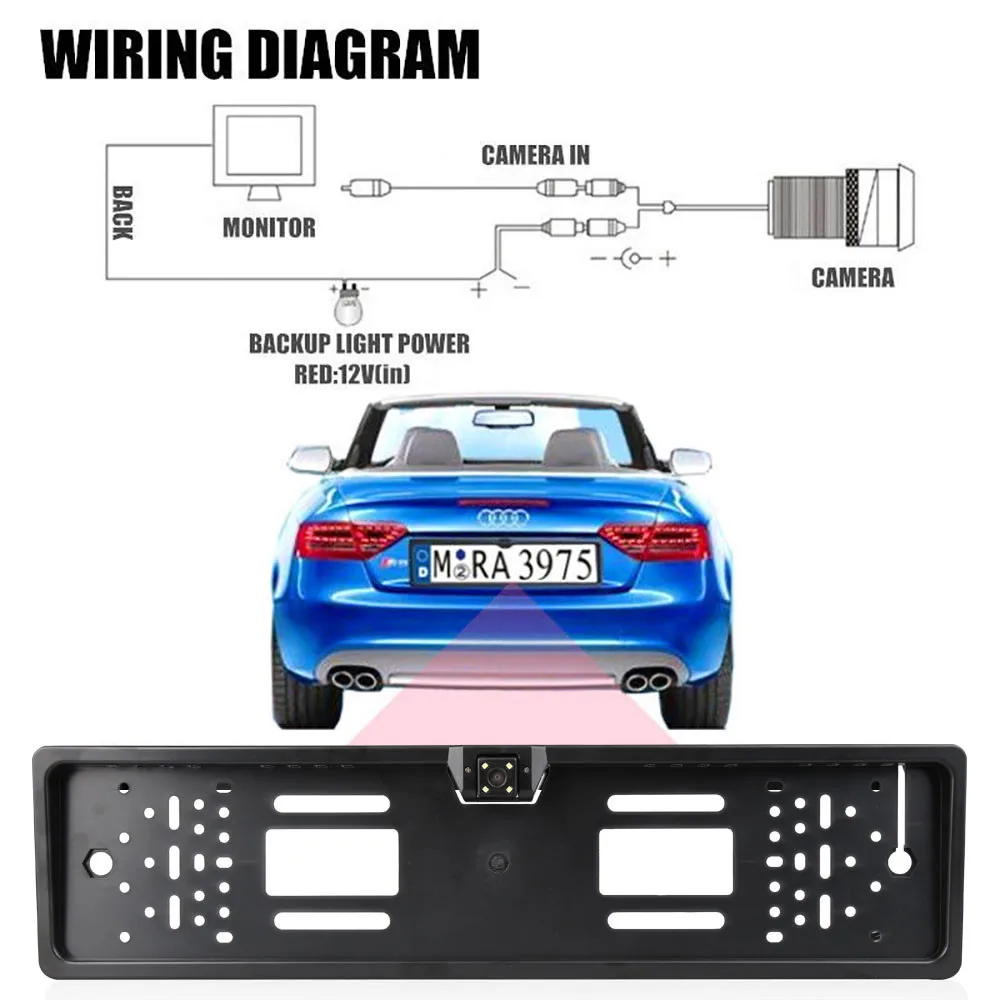 Автомобильная камера заднего вида с ритмической фотографией HD ночным видением