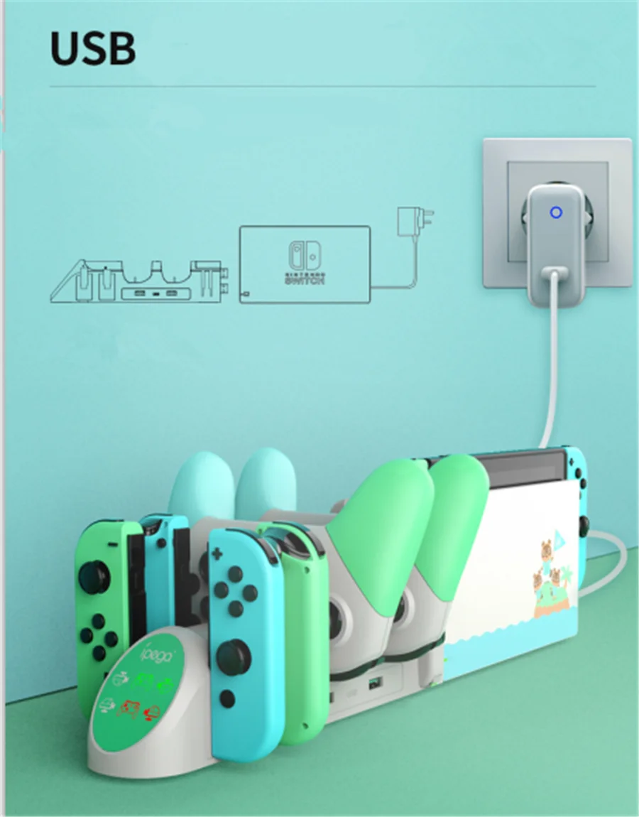 Многофункциональное Зарядное устройство USB 2 0 для Nintendo Switch Pro геймпад Быстрая