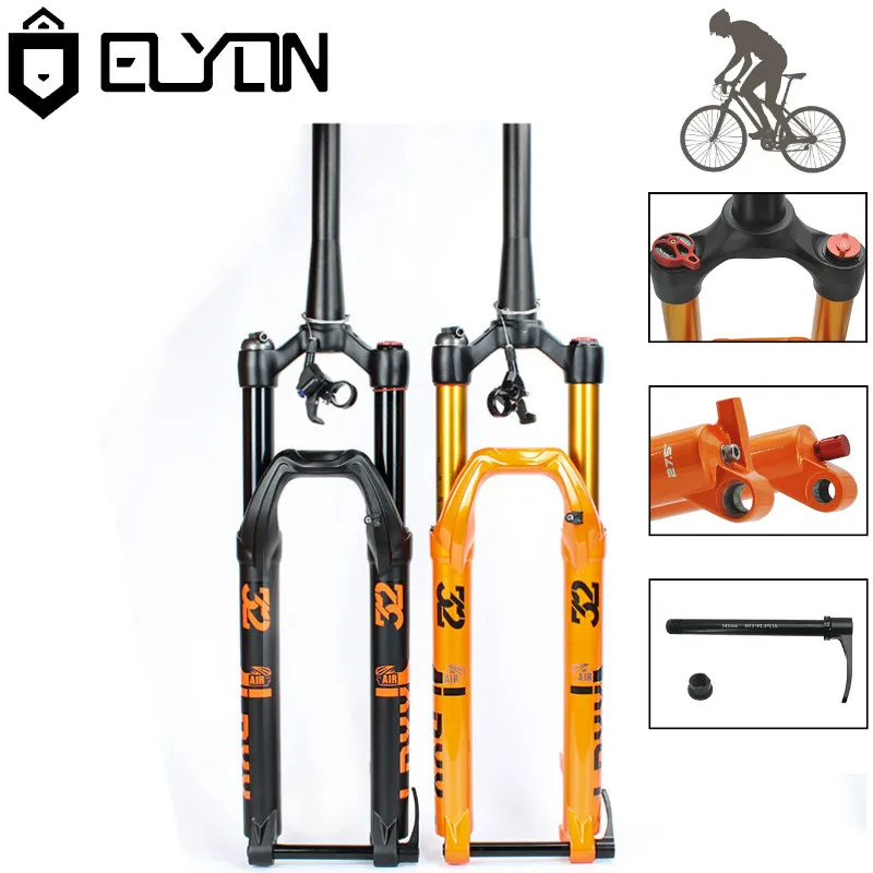 Вилка подвеска ELYON MTB 27.5er 29er из магниевого сплава Противоударная коническая