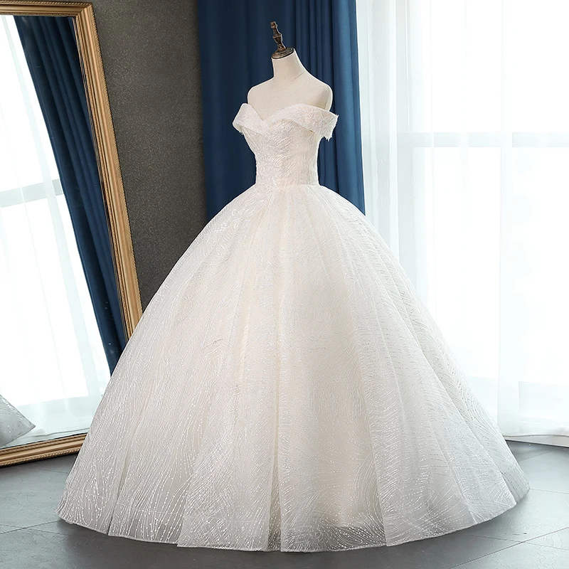 Fansmile новое качество Vestido De Noiva кружевные свадебные платья размера плюс Индивидуальные свадебные платья свадебное платье FSM-057F