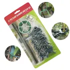 Набор пластиковых опор для растений, многоразовые садовые кабельные стяжки, регулируемые зажимы для садоводства, закручивающиеся стяжки с резаком, 31 шт.