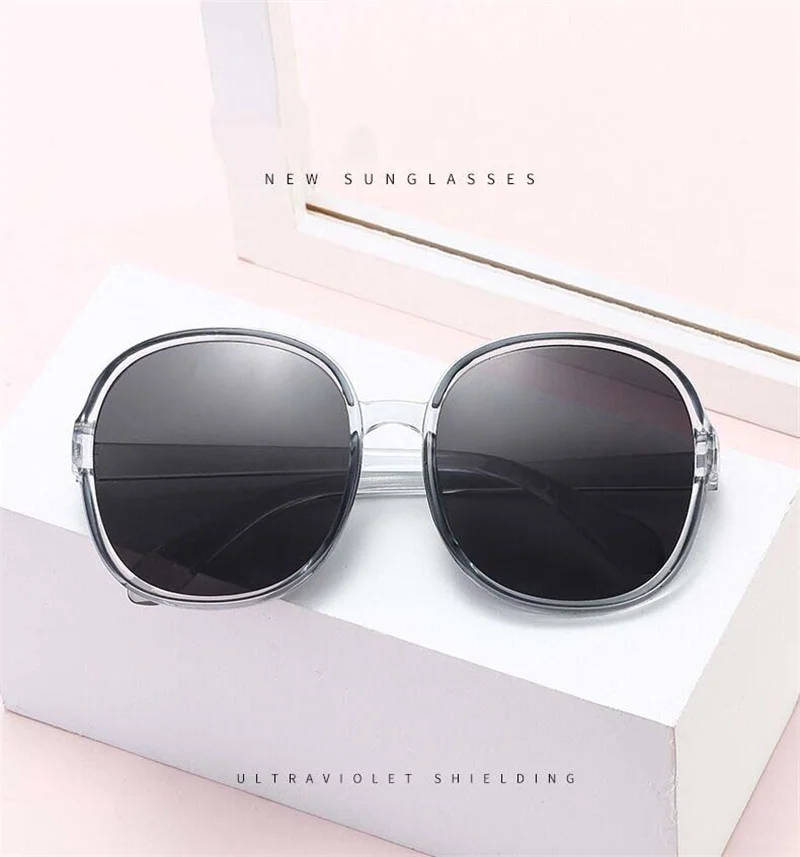 

2021 Classic Big Frame Round Sunglasses Vintage Brand Designer Plastic Frame Colorful Sun Glasses UV400 Lentes De Sol Mujer