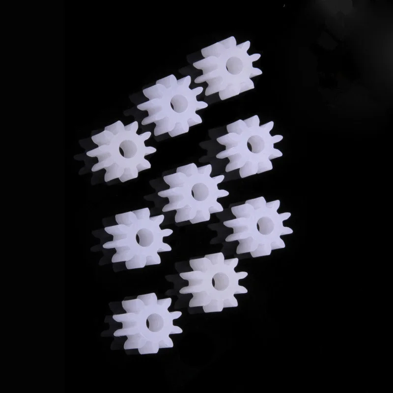 

20 Pieces 6mm x 2mm 10 plastic teeth sprocket gear box for toy car engine shaft