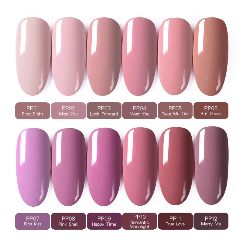 Pink 12 Pcs BORN PRETTY 12 шт. набор гель-лаков для ногтей Coffe Soak Off УФ Гель-лак для ногтей Набор лаков для ногтей светодиодный маникюрный лак - Цвет: Pink 12 Pcs
