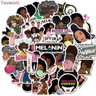 10 Вт, 30 Вт, 50 шт.упак. меланина попсовое черная девочка стикер модные Вдохновенные для DIY багажа ноутбук скейтборд акрилатовые наклейки Стик