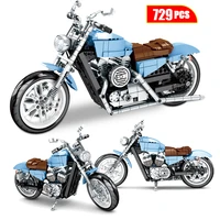 729pcs city moc mechanic motorcycle model building blocks classic super bikes retro vehicle bricks toys