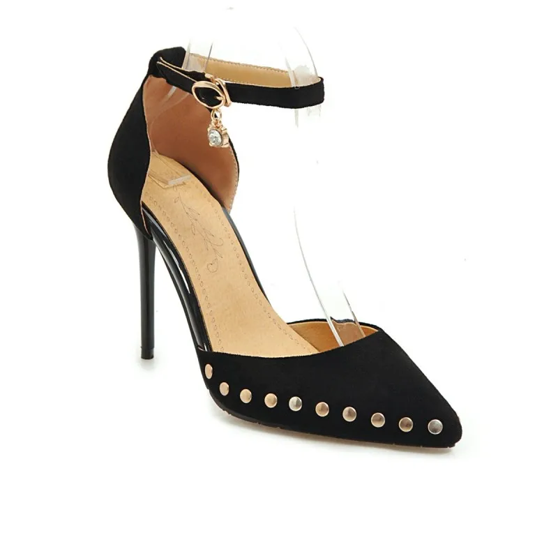 Женские туфли на высоком каблуке туфли-лодочки Тонкие с острым носком Большие