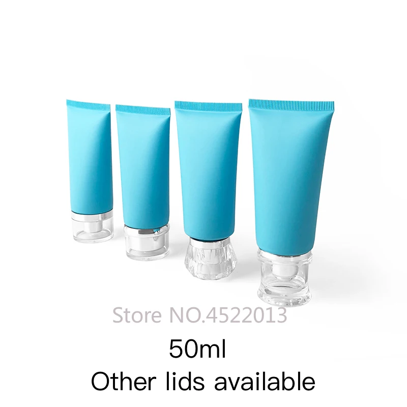 

50 г матовый синий пустой пластиковый косметический контейнер 50 мл мягкая туба для крема для путешествий бутылка для лосьона для тела Беспла...