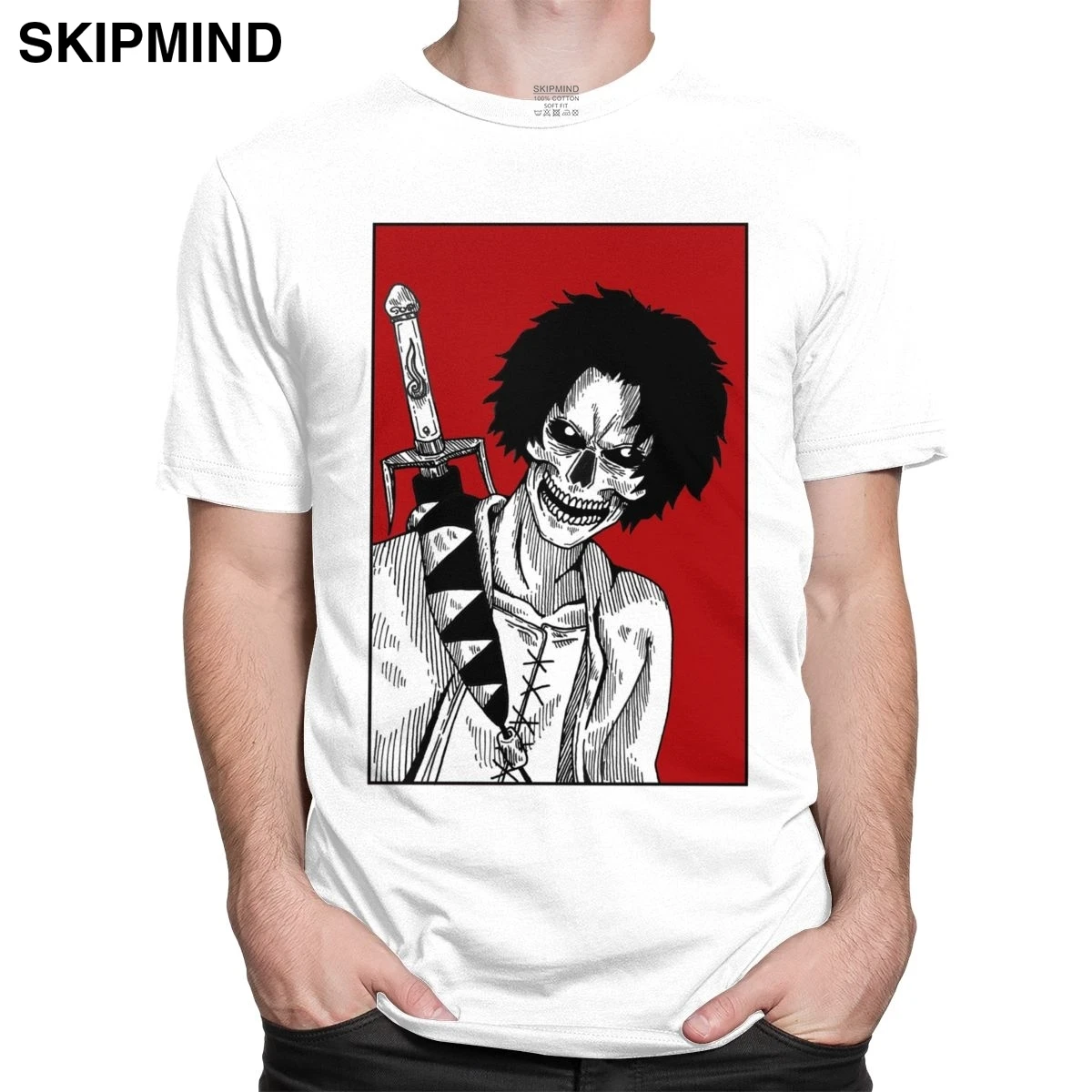 Самурай Чамплу Аниме Манга Мужская футболка из мягкого хлопка Mugen футболки с