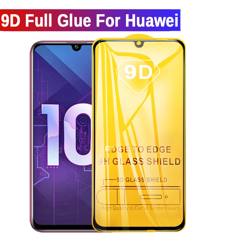 Закаленное стекло 9D для Huawei Honor 10i 20i Защита экрана Y5 Y6 Y7 2019 P30 10 Lite 8s 8a