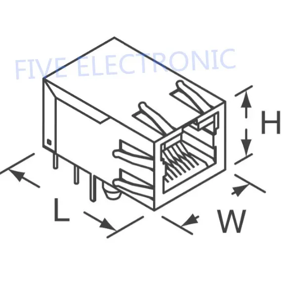 J1026F21C 1 Port RJ45 Magjack Connector Through Hole 10/100 Base-TX J1026F21CNL | Обустройство дома