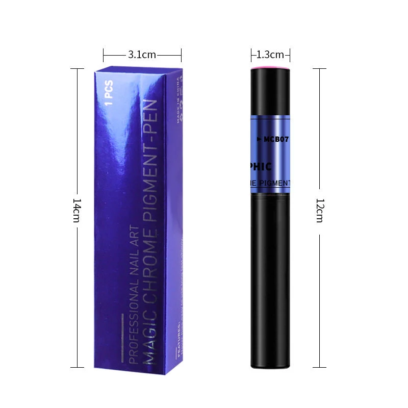 Набор ручек для дизайна ногтей пудра с сухим натуральным хромовым пигментом не