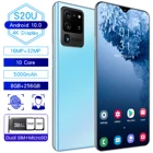 Новинка 2021, смартфон Galaxy S20 Ultra 12 + 512 ГБ для Samsung, разблокировка распознаванием лица, модная камера HD, сотовый телефон Xiaomi Huawei