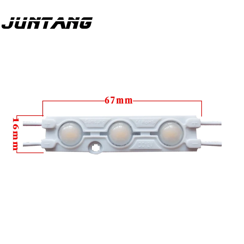 20pcs LED injection module SMD2835 3 lamp waterproof highlight 1.2W advertising light lens 67*16mm | Лампы и освещение