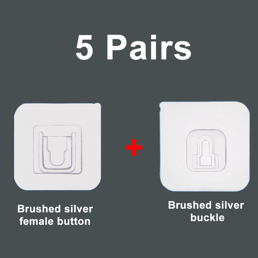 

1/5/10/15 Pairs Double Sided Adhesive Wall Hooks Wall Hanger Transparent Suction Cup Sucker Hook Double-Sided Multi-Purpose Hook