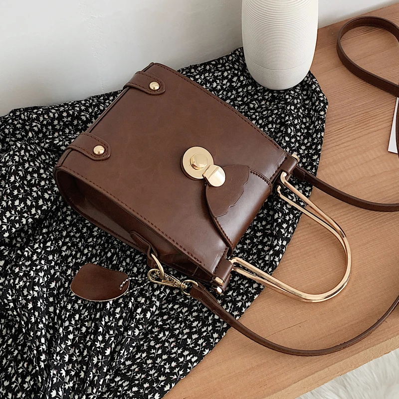 Винтажная модная маленькая сумка-тоут новинка 2019 женская дизайнерская сумка из