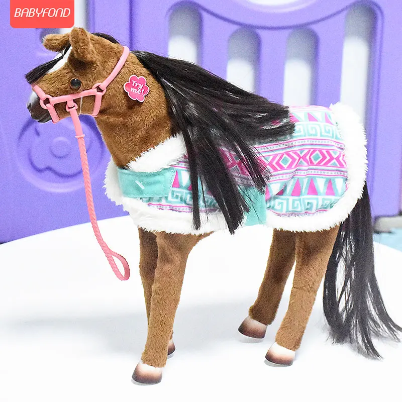 Электрическая игрушка плюшевая пони будет звать животных со звуковым движением