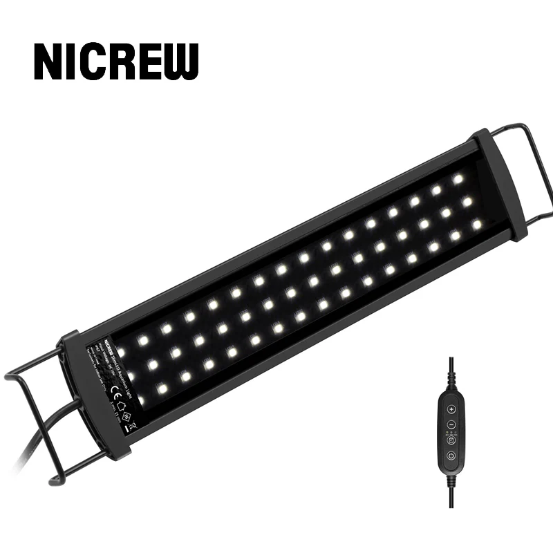 

NICREW Aquarium Lighting Fresh Water Aquarium Light Dimmable Aquarium Lamp With Single Channel Controller Fish Tank LED EU Plug