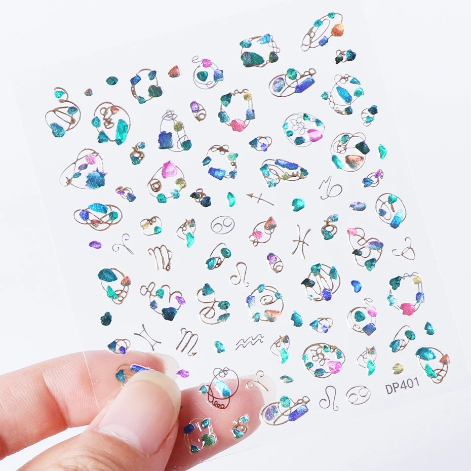 Красочные ювелирные украшения наклейки для ногтей многосерия 3D красивый дизайн