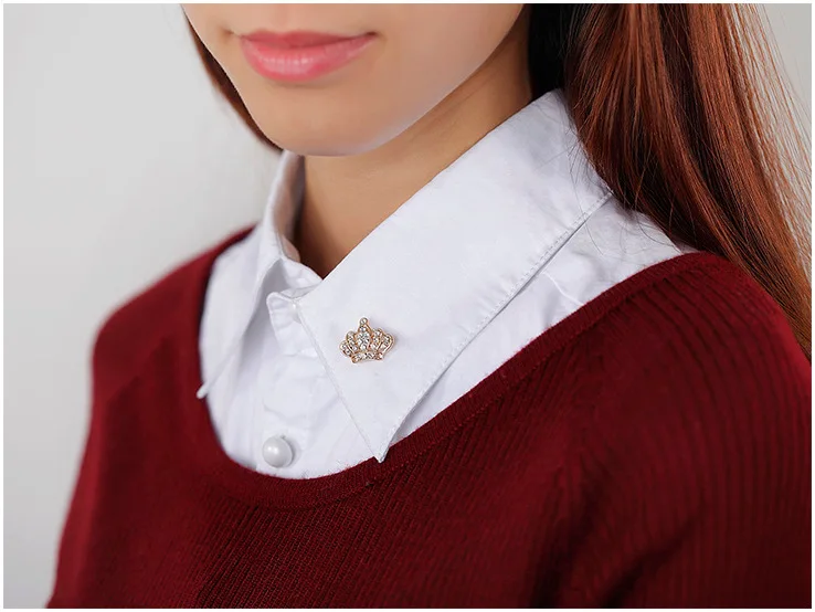 Модные пары Броши Кристалл Мини маленькая корона нагрудный знак брошь для мужчин