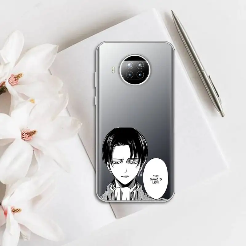 

Anime Attack on Titan Phone Case Transparent for Xiaomi mi Redmi note 10 t 8 9 pro lite 11 Samsung S 8 9 10 20