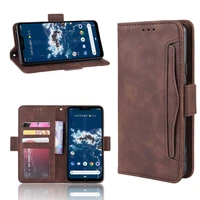 leather phone case for lg android one x5 k40s back cover flip card wallet with stand retro coque