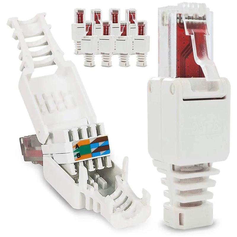 Сетевые разъемы 10 шт. без инструментов RJ45 CAT6 LAN UTP установочный кабель Cat5 Cat7