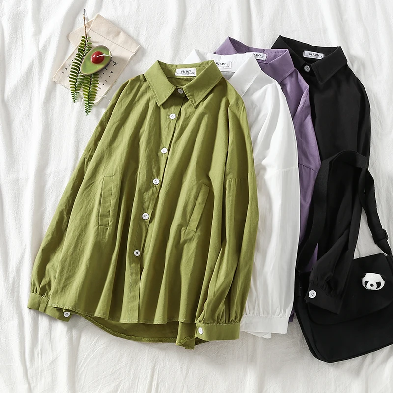 Новинка весны Необычный дизайнерский Топ с длинным рукавом свободная рубашка