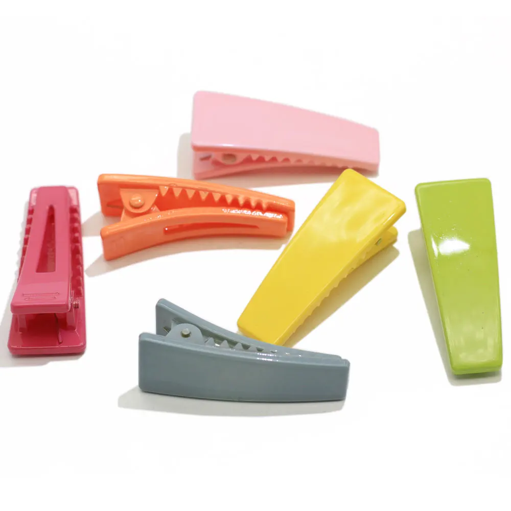 

20/50/PCS Wholesale Plastic Alligator Hair Clips Single Prong Teeth Alligator Clips Barrettes Geometric Alligator Barrettes