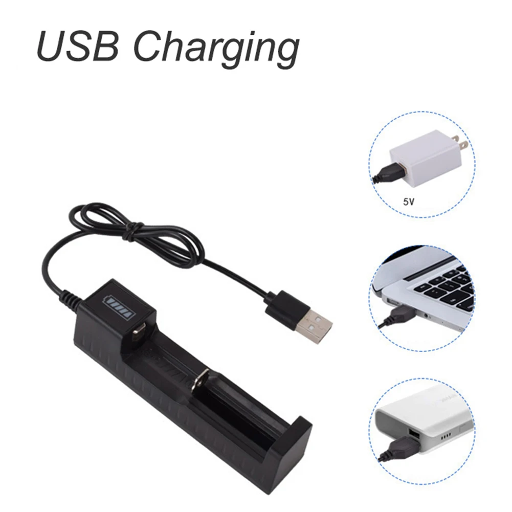 Универсальное зарядное устройство USB с 1 слотом для аккумуляторов умное со