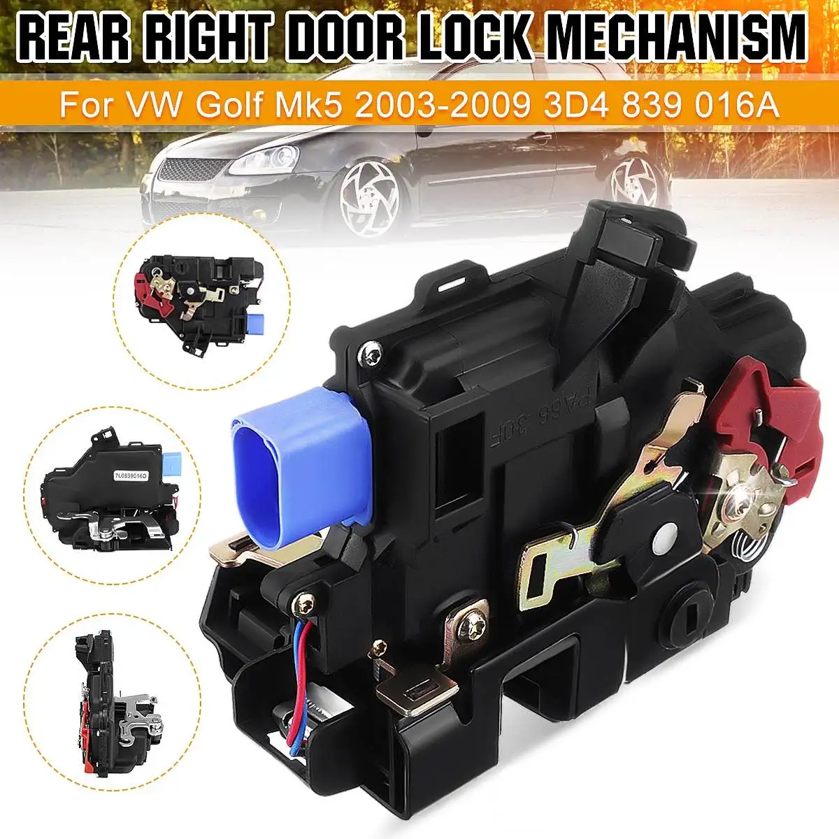 

Привод задней правой дверной замка для сиденья VW Golf Mk5 2003 2004 2005 2006 2007 2008 2009 Touran 3D4839016A