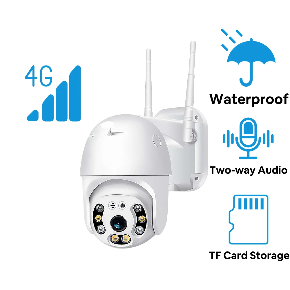 

SECUEYE 1080P Dome IP Camera 3G 4G Pan Tilt Zoom Starlight 2MP Motion Detection IP66 Waterproof Automatic Tracking Europe