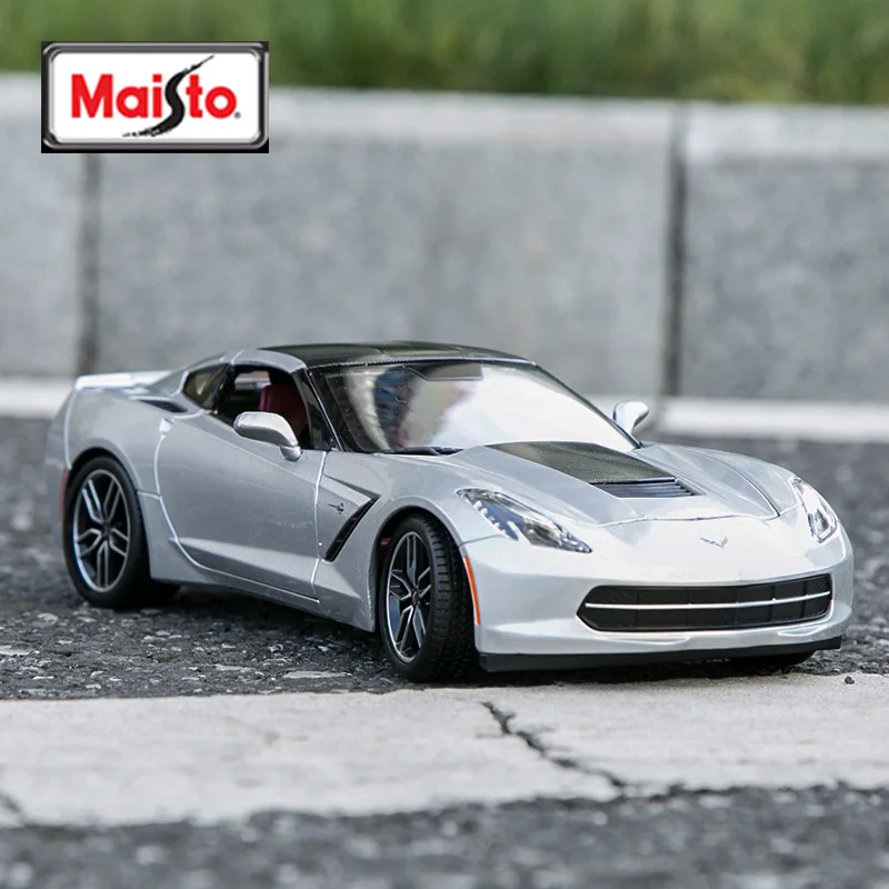 Гоночная модель автомобиля Maisto 1:18 Chevrolet Corvette Z51 из сплава украшение для коллекции