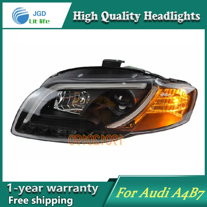 Автостайлинг для Audi A4 B7 светодиодный фары 2005-2008 биксеноновые светодиодные DRL