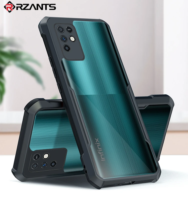 Rzants для Infinix Note 10 Pro Чехол Жесткий [Blade] ударопрочный тонкий кристально прозрачный