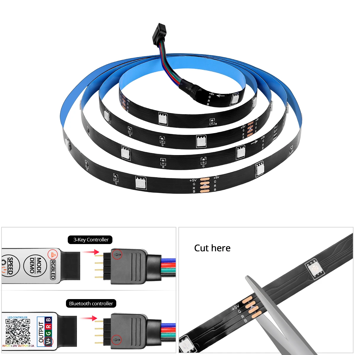 USB 5V Bluetooth LED Strip Light RGB 5050 Lights Tape 5m 10m 15m 20m TV Backlight Flexible Ribbon Room Decor Rope | Освещение