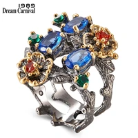 dreamcarnival 1989 gorgeous women ring infinity color stone vintage jewelry chic fashion anniversary wife gift must have wa11672