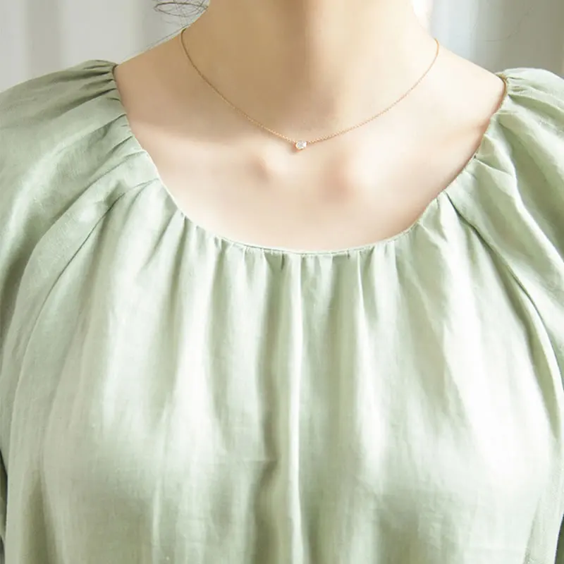 

XITAO Vintage Dress Solid Color Pleated Pullover Small Fresh 2021 Summer Elegant Patchwork Goddess Fan Casual Style Dress ZY6390