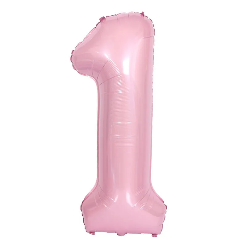 Воздушные шары в виде цифр розово-красные из фольги | Дом и сад