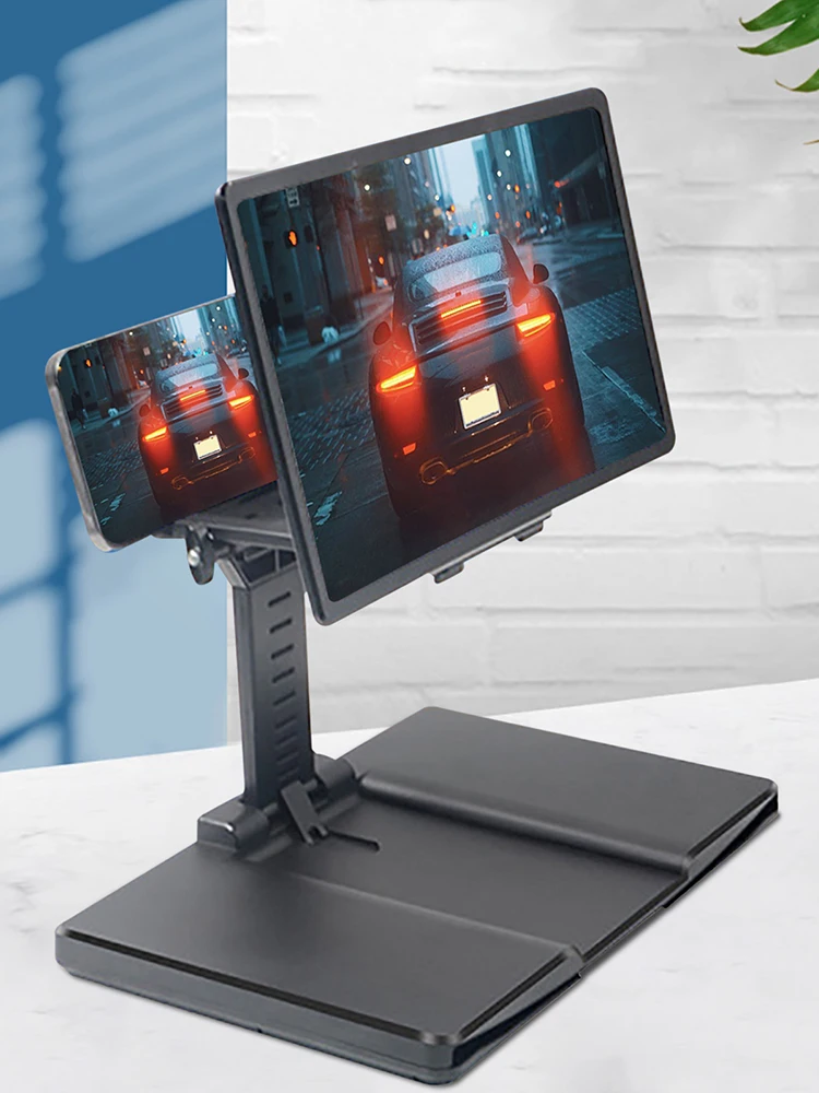 Smart Phone Screen Magnifying Holder 3D Anti-blue Light Lens Movies HD Amplifier Folding Desk Holders For IPhone Android
