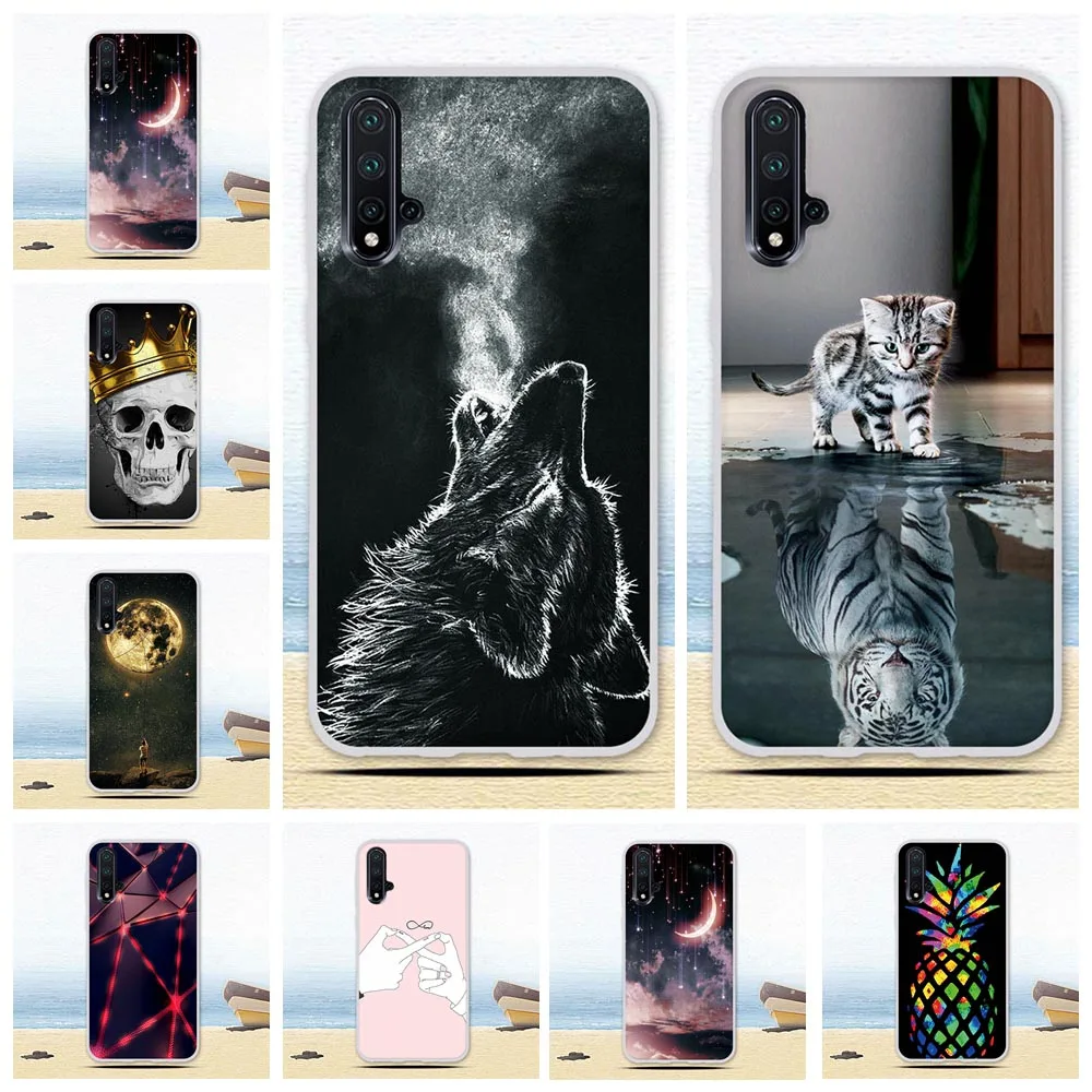 

TPU Case For Huawei Nova 5 Pro Case cover Cartoon Painted Soft Silicone Phone coque For Huawei Nova 5 Nova 5 Pro Case Shell capa
